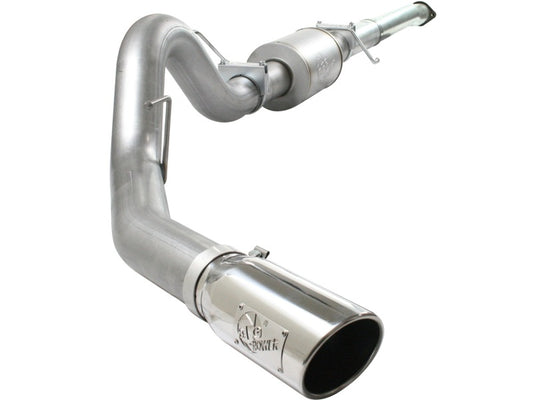 aFe Atlas Exhaust 4in Aluminized Cat-Back w/ 304 SS Polished Tip 11-13 Ford F-150 EcoBoost V6 3.5L Precision R