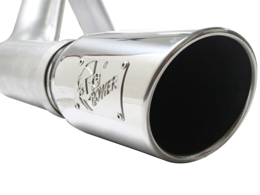 aFe Atlas Exhaust 4in Aluminized Cat-Back w/ 304 SS Polished Tip 11-13 Ford F-150 EcoBoost V6 3.5L Precision R