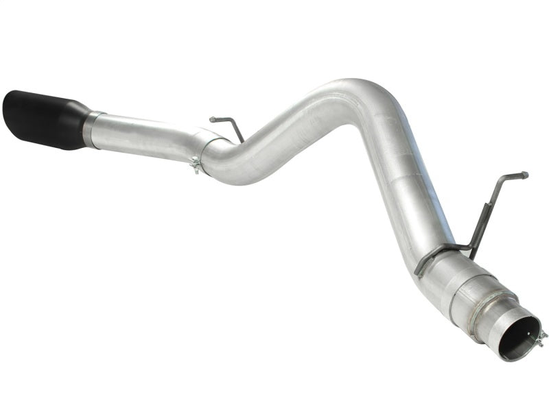 aFe Atlas Exhaust 5in DPF-Back Al Steel 11-13 GM Diesel Trucks V8-6.6L (td) LML (Blk Tip) Precision R