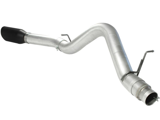 aFe Atlas Exhaust 5in DPF-Back Al Steel 11-13 GM Diesel Trucks V8-6.6L (td) LML (Blk Tip) Precision R