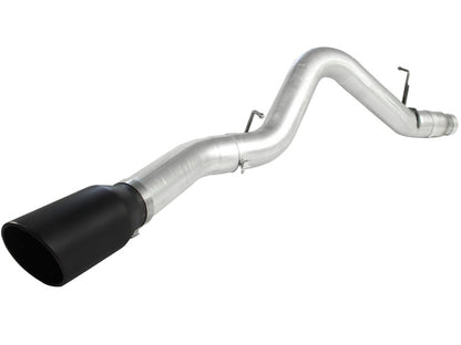 aFe Atlas Exhaust 5in DPF-Back Al Steel 11-13 GM Diesel Trucks V8-6.6L (td) LML (Blk Tip) Precision R