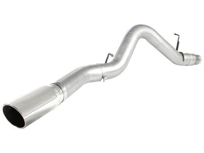 aFe Atlas Exhaust 5in DPF-Back Al Steel 11-13 GM Diesel Trucks V8-6.6L (td) LML (Pol Tip) Precision R