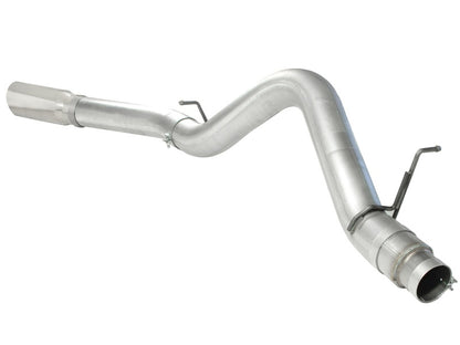 aFe Atlas Exhaust 5in DPF-Back Al Steel 11-13 GM Diesel Trucks V8-6.6L (td) LML (Pol Tip) Precision R