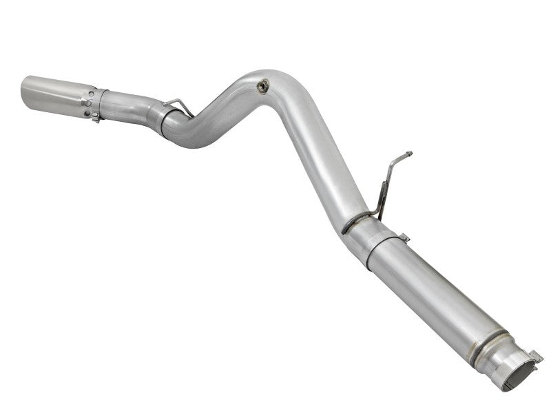 aFe Atlas Exhaust 5in DPF-Back Aluminized Steel w/ Polished Tips 16-17 GM Diesel Truck V8-6.6L (td) Precision R