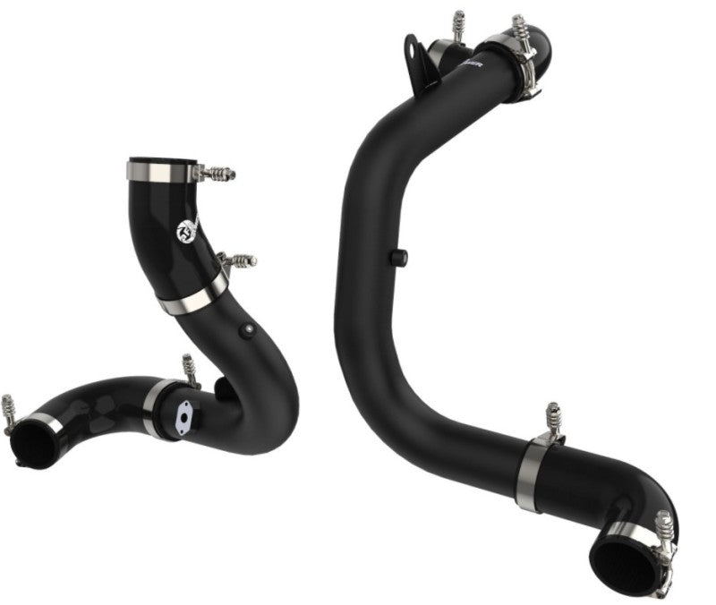 aFe BladeRunner 15-20 VW GTI (MKVII) L4-2.0L (t) Aluminum Hot and Cold Charge Pipe Kit Black Precision R