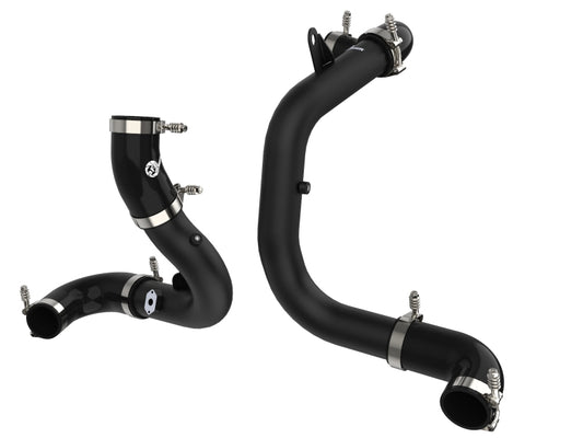 aFe BladeRunner 15-20 VW GTI (MKVII) L4-2.0L (t) Aluminum Hot and Cold Charge Pipe Kit Black Precision R