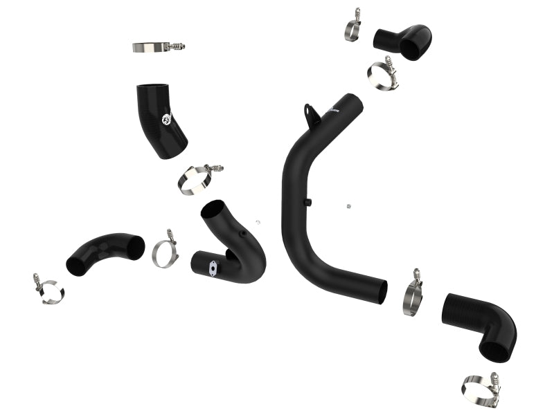 aFe BladeRunner 15-20 VW GTI (MKVII) L4-2.0L (t) Aluminum Hot and Cold Charge Pipe Kit Black Precision R