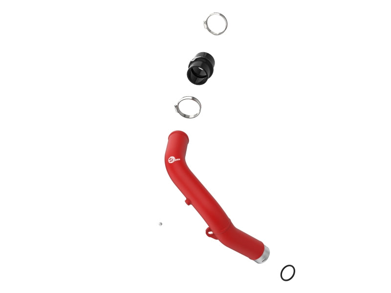 aFe BladeRunner 2-1/2 IN Aluminum Hot Charge Pipe Red 22-23 Subaru WRX H4-2.4L (t) Precision R