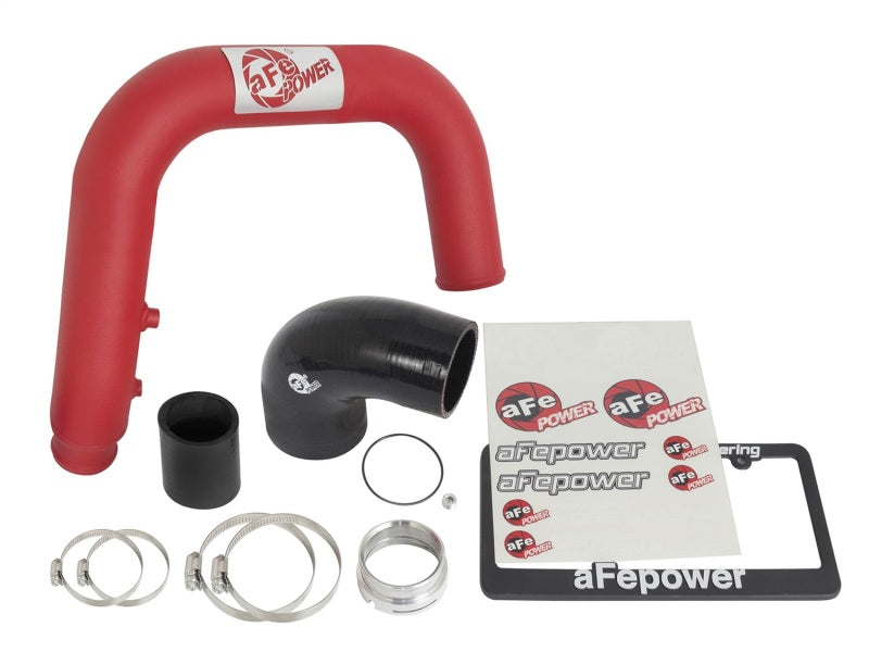 aFe BladeRunner 2.5in Red IC Tube Hot Side w/ Coupling & Clamp Kit 2016 GM Colorado/Canyon 2.8L Precision R