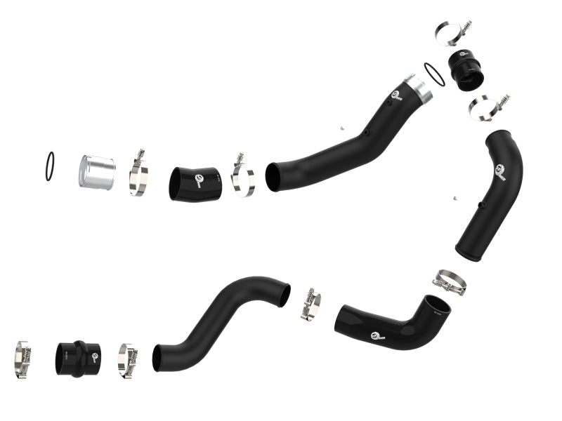 aFe BladeRunner Black 3in Aluminum Charge Pipe Kit 20-21 GM Diesel Trucks V8-6.6L (td) L5P Precision R