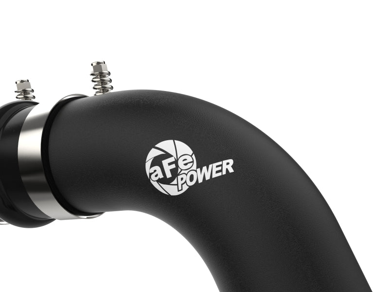 aFe BladeRunner Black 3in Aluminum Charge Pipe Kit 20-21 GM Diesel Trucks V8-6.6L (td) L5P Precision R