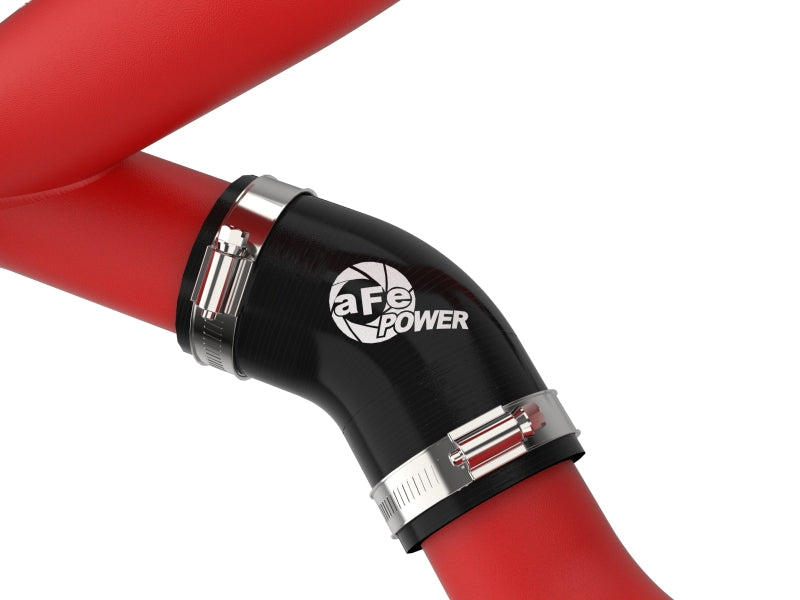 aFe Bladerunner 2-1/4 IN Aluminum Hot Charge Pipe Black 20-23 Ford Explorer/Explorer ST - Red Precision R