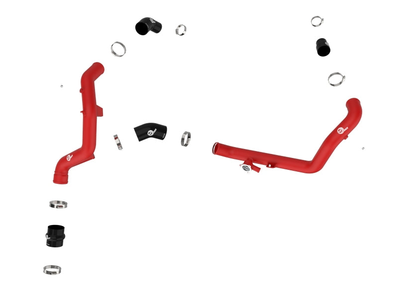 aFe Bladerunner 2-1/4 IN Aluminum Hot Charge Pipe Black 20-23 Ford Explorer/Explorer ST - Red Precision R