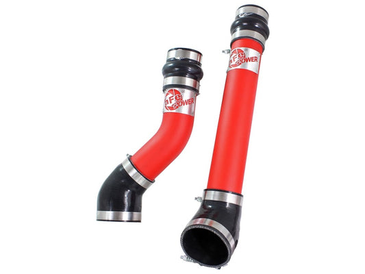 aFe Bladerunner Intercooler Tubes Hot & Cold Side 3.5in 94-02 Dodge Diesel Trucks L6-5.9L (td) - Red Precision R