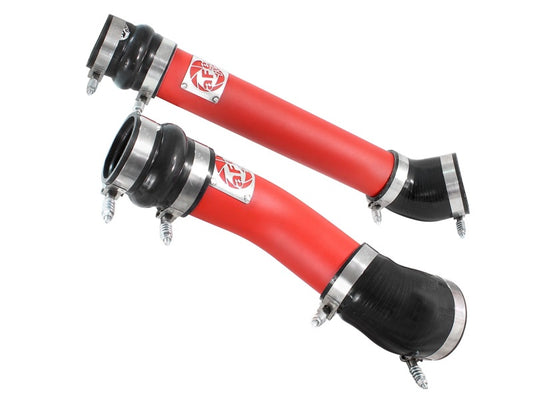 aFe Bladerunner Intercooler Tubes Hot & Cold Side 3.5in 94-02 Dodge Diesel Trucks L6-5.9L (td) - Red Precision R