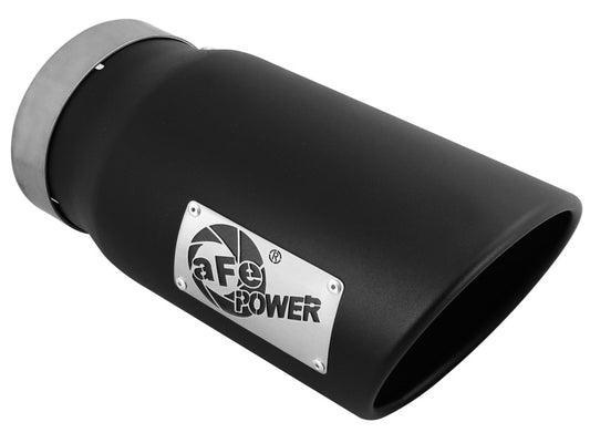 aFe Diesel Exhaust Tip Bolt On Black 5in Inlet x 6in Outlet x 12in Long Precision R