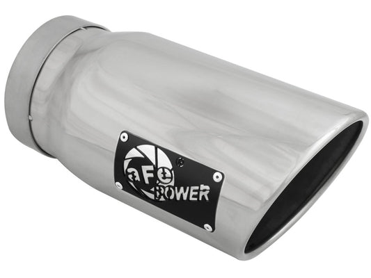 aFe Diesel Exhaust Tip Bolt On Polished 5in Inlet x 6in Outlet x 12in Long Precision R