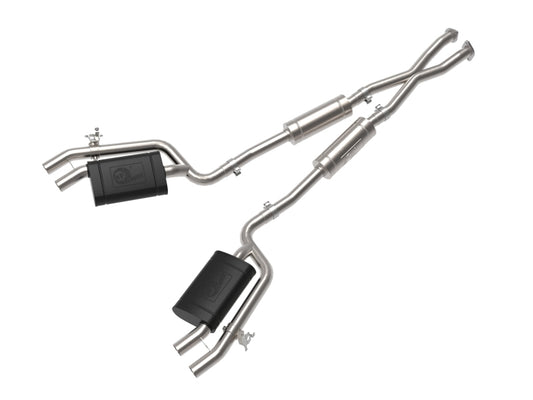 aFe Gemini XV 2.5in 304 SS Cat-Back Exhaust w/Cut-Out 18-22 Kia Stinger V6 3.3L Precision R