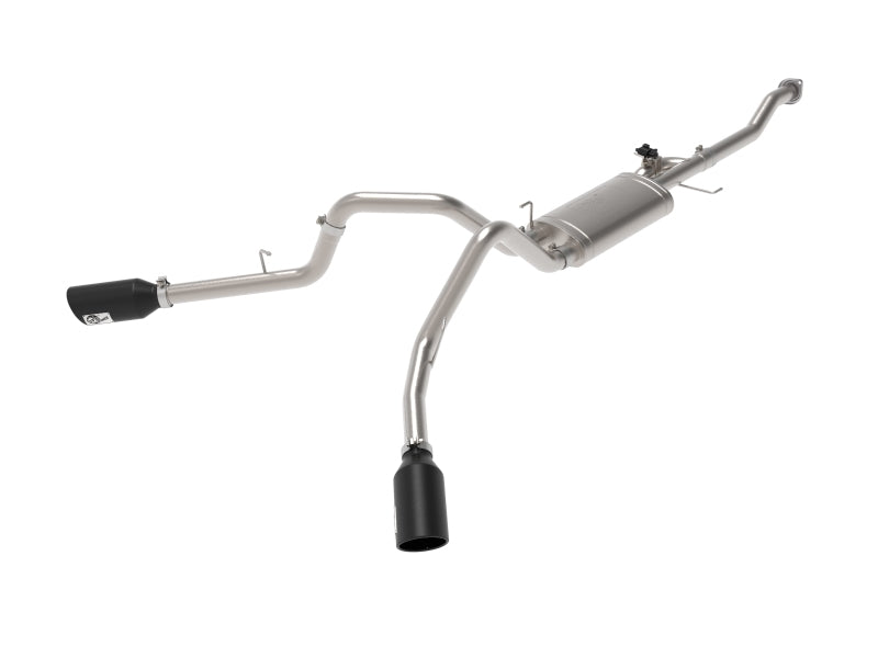 aFe Gemini XV 3in 304 SS Cat-Back Exhaust 15-20 Ford F-150 V6 2.7L/3.5 w/ Black Tips Precision R