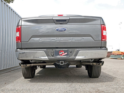 aFe Gemini XV 3in 304 SS Cat-Back Exhaust 15-20 Ford F-150 V6 2.7L/3.5 w/ Polished Tips Precision R