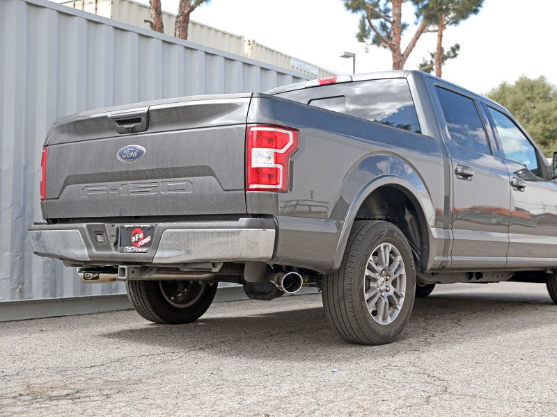 aFe Gemini XV 3in 304 SS Cat-Back Exhaust 15-20 Ford F-150 V6 2.7L/3.5 w/ Polished Tips Precision R