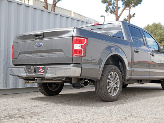 aFe Gemini XV 3in 304 SS Cat-Back Exhaust 15-20 Ford F-150 V6 2.7L/3.5 w/ Polished Tips Precision R