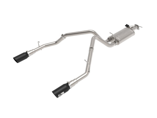 aFe Gemini XV 3in 304 SS Cat-Back Exhaust 19-21 Ram 1500 V8 5.7L Hemi w/ Black Tips Precision R