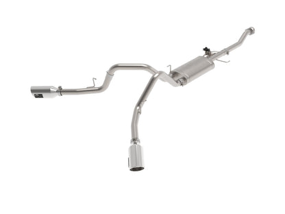 aFe Gemini XV 3in 304 SS Cat-Back Exhaust 2021 Ford F-150 V6 2.7L/3.5L (tt)/V8 5.0L w/ Polished Tips Precision R