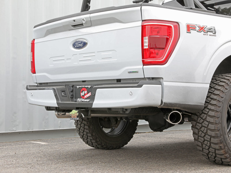 aFe Gemini XV 3in 304 SS Cat-Back Exhaust 2021 Ford F-150 V6 2.7L/3.5L (tt)/V8 5.0L w/ Polished Tips Precision R