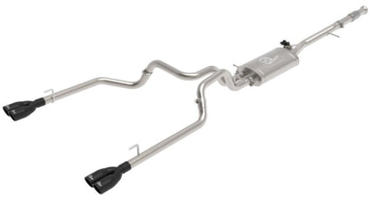 aFe Gemini XV 3in 304 SS Cat-Back Exhaust w/ Cutout 19-21 GM Silverado/Sierra 1500 V8- w/ Black Tips Precision R