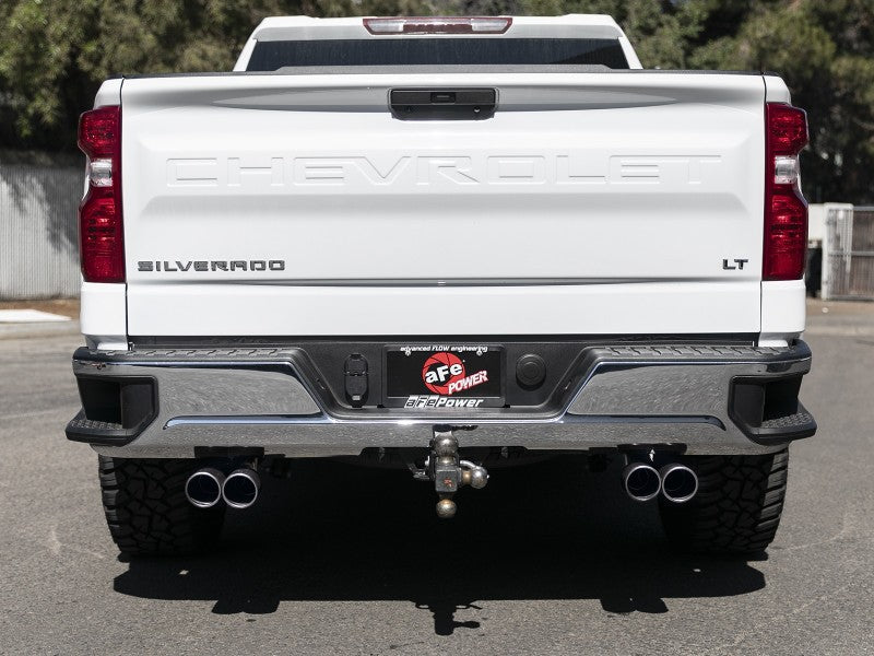 aFe Gemini XV 3in 304 SS Cat-Back Exhaust w/ Cutout 19-21 GM Silverado/Sierra 1500 V8- w/ Black Tips Precision R