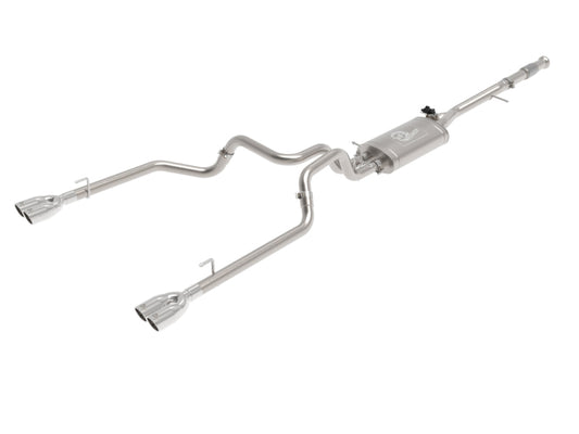 aFe Gemini XV 3in 304 SS Cat-Back Exhaust w/ Cutout 19-21 GM Silverado/Sierra 1500 V8- w/ Black Tips Precision R