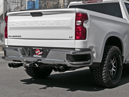 aFe Gemini XV 3in 304 SS Cat-Back Exhaust w/ Cutout 19-21 GM Silverado/Sierra 1500 V8- w/ Black Tips Precision R