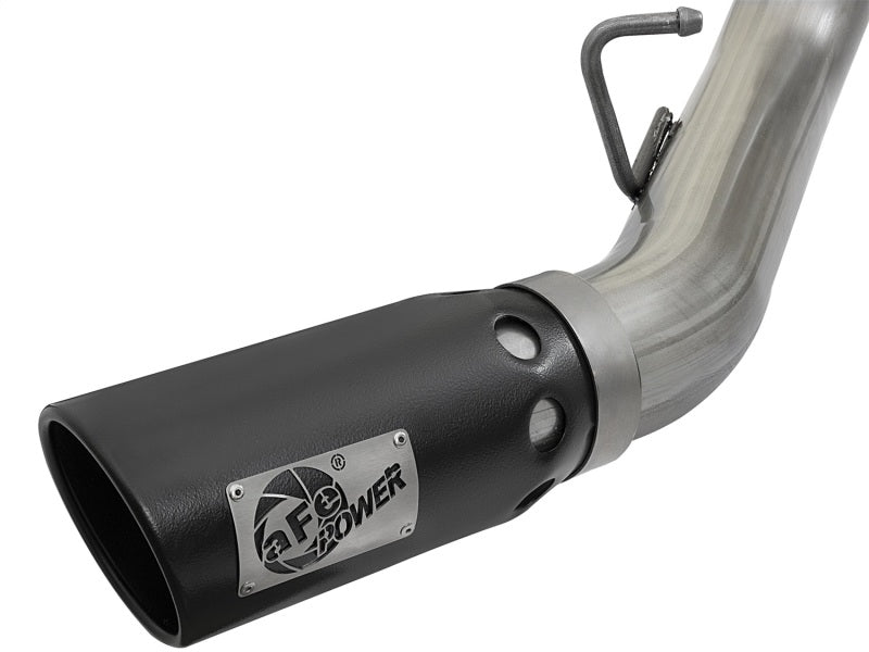 aFe LARGE BORE-HD 4in 409-SS DPF-Back Exhaust w/Dual Black Tips 2017 GM Duramax V8-6.6L (td) L5P Precision R