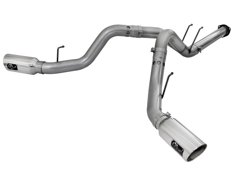 aFe LARGE BORE HD 4in 409-SS DPF-Back Exhaust w/Polished Tip 11-14 Ford Diesel Trucks V8-6.7L (td) Precision R