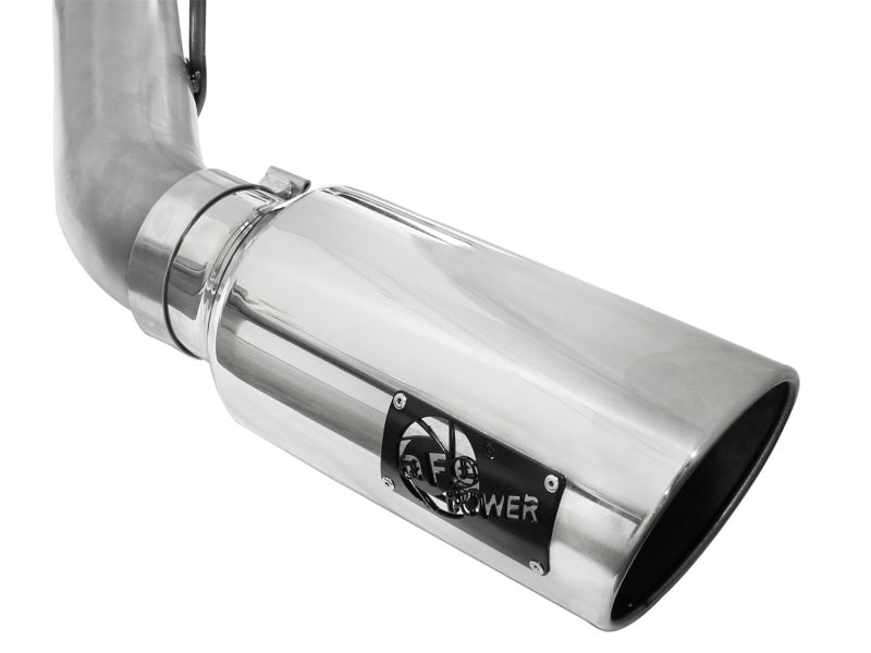 aFe LARGE BORE HD 4in 409-SS DPF-Back Exhaust w/Polished Tip 11-14 Ford Diesel Trucks V8-6.7L (td) Precision R