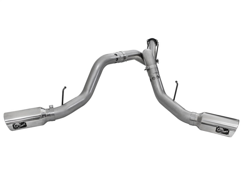 aFe LARGE BORE HD 4in 409-SS DPF-Back Exhaust w/Polished Tip 11-14 Ford Diesel Trucks V8-6.7L (td) Precision R