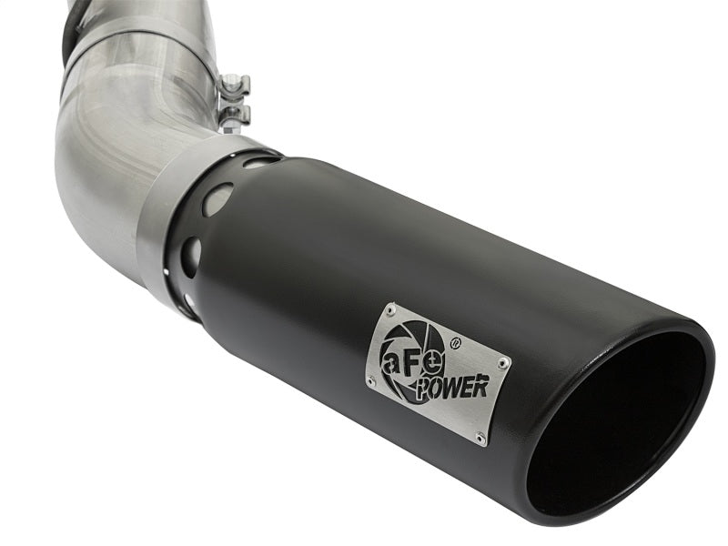 aFe LARGE BORE HD 5in 409-SS DPF-Back Exhaust w/Black Tip 2017 GM Duramax V8-6.6L (td) L5P Precision R