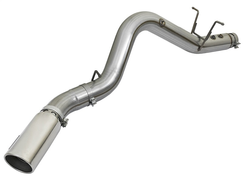 aFe LARGE BORE HD 5in 409-SS DPF-Back Exhaust w/Polished Tip 2017 GM Duramax V8-6.6L (td) L5P Precision R