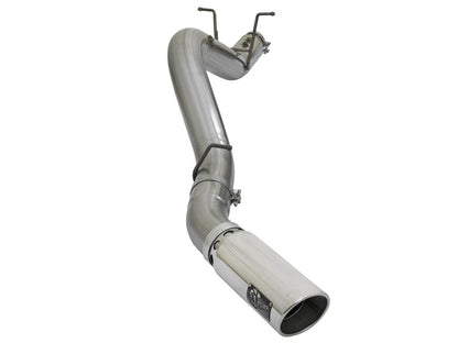 aFe LARGE BORE HD 5in 409-SS DPF-Back Exhaust w/Polished Tip 2017 GM Duramax V8-6.6L (td) L5P Precision R