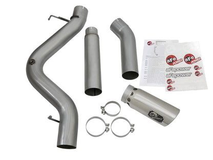 aFe LARGE Bore HD 5in Exhausts DPF-Back SS w/ Pol Tips 16-17 GM Diesel Truck V8-6.6L (td) LML/L5P Precision R