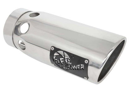 aFe Large Bore-HD 3in 409-SS DPF-Back Exhaust System w/ Polished Tip 14-19 RAM 1500 V6 3.0L (td) Precision R