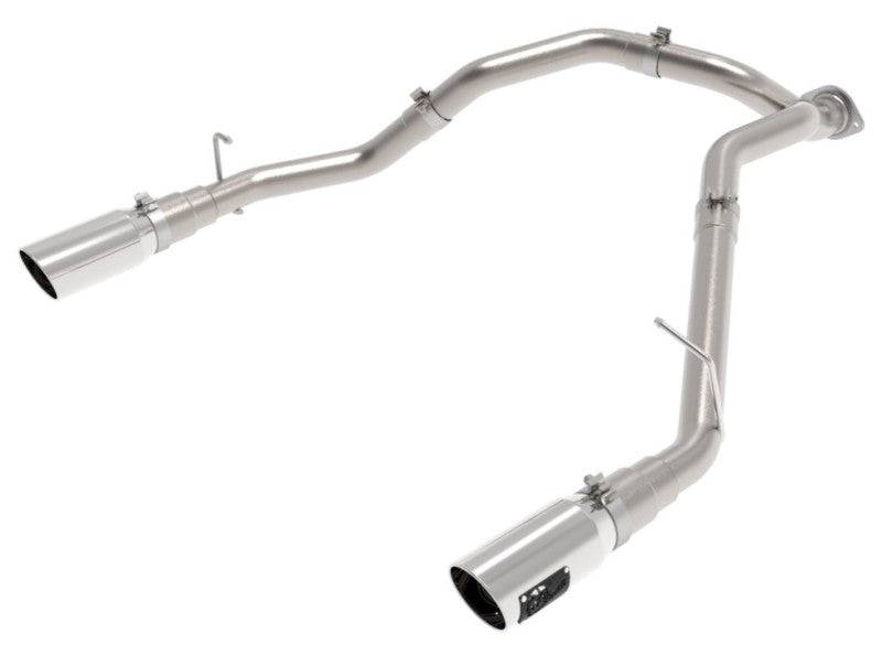 aFe Large Bore-HD 3in 409SS DPF-Back Exhaust System w/ Polished Tip RAM 1500 20-21 V6-3.0 Precision R