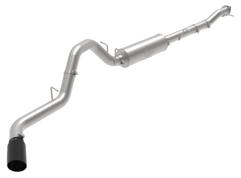 aFe Large Bore-HD 3in 409SS DPF-Back Exhaust System w/ Polished Tip RAM 1500 20-21 V6-3.0 Precision R