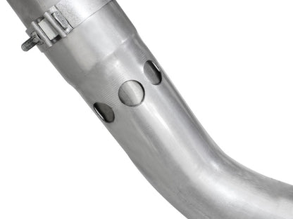 aFe Large Bore-HD 4in 409 Stainless Steel DPF-Back Exhaust w/Black Tip 15-16 Ford Diesel V8 Trucks Precision R