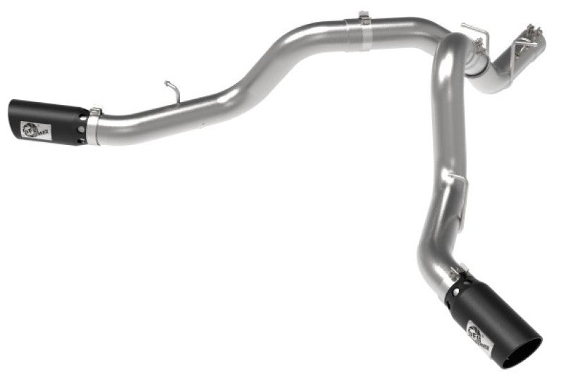 aFe Large Bore-HD 4in 409SS DPF-Back Exhaust System w/Black Tip 20 GM Diesel Trucks V8-6.6L (td) L5P Precision R