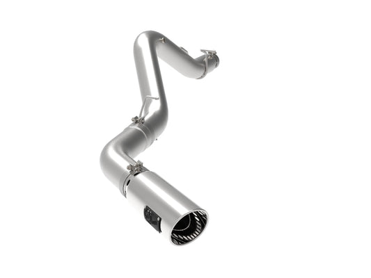 aFe Large Bore-HD 5 IN 409 SS DPF-Back Exhaust System w/Polished Tip 20-23 GM Truck V8-6.6L Precision R