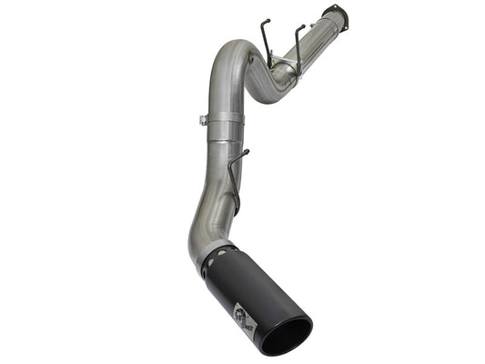 aFe Large Bore-HD 5in DPF Back 409 SS Exhaust System w/Black Tip 2017 Ford Diesel Trucks V8 6.7L(td) Precision R