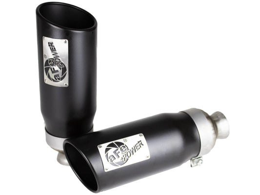 aFe MACH Force-XP 4-1/2in Steel OE Replacement Exhaust Tips - 2021+ Dodge Ram (5.7L V8) - Black Precision R