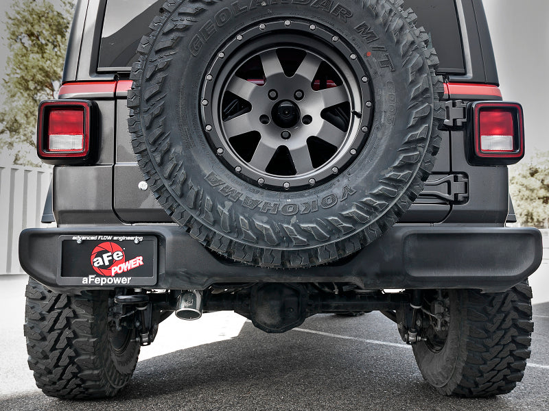 aFe MACH Force-Xp 2.5in 409SS Axle-Back Hi-Tuck Exh Sys w/ Pol Tip 18-20 Jeep Wrangler (JL) V6 3.6L Precision R